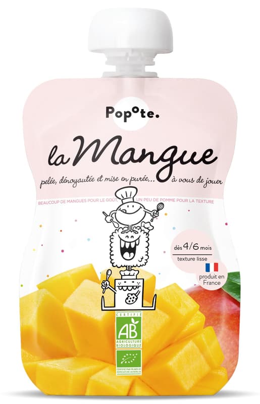 Popote ECO Puree with 100% Mango, +4/6 months