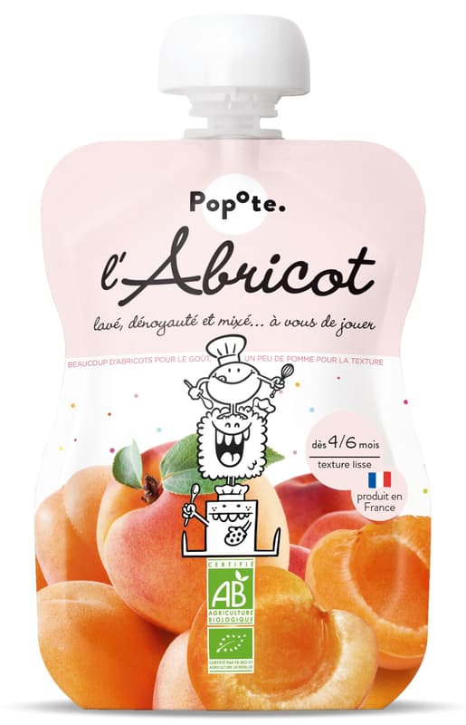 Popote ECO Puree with 65% Apricots, +4/6 months