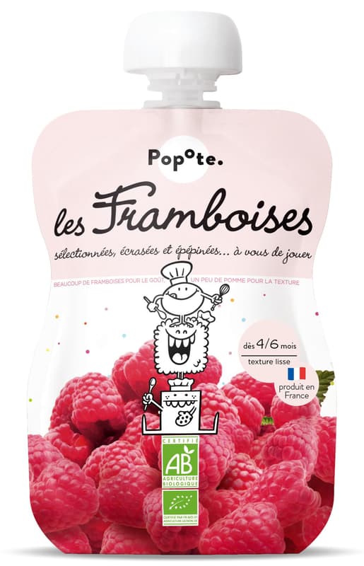 Popote ECO Piuree with 60% raspberries, +4/6 months