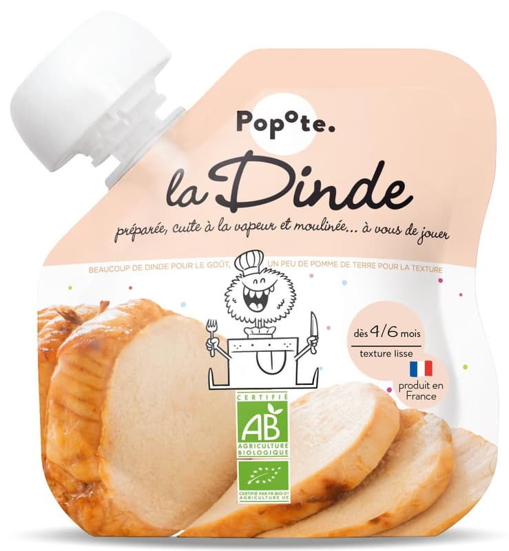 Popote ECO Puree with 51% turkey meat, +4/6 months