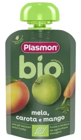 Plasmon ECO Piure din morcov, mango si mere, +6 luni