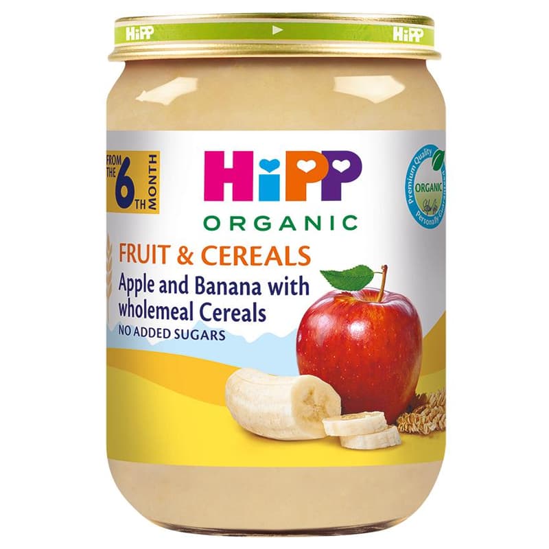 Hipp ECO Cereale fruct&cereale, mere, banane, de la 6 luni
