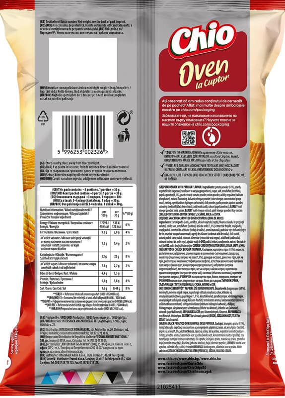 Chio Chio Oven cu paprika