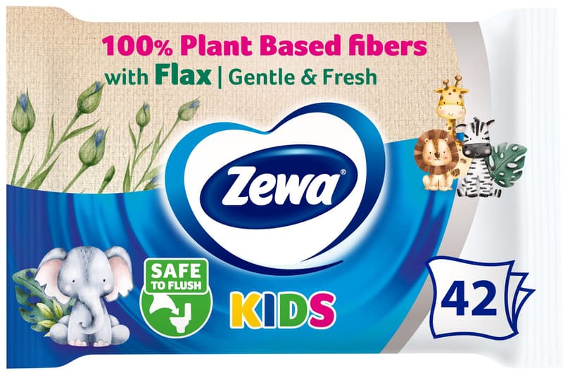 Zewa Kids Hartie igienica umeda, 42 bucati