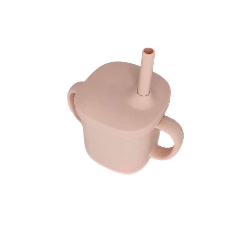 Coccorito Straw mug with silicone lid, pink