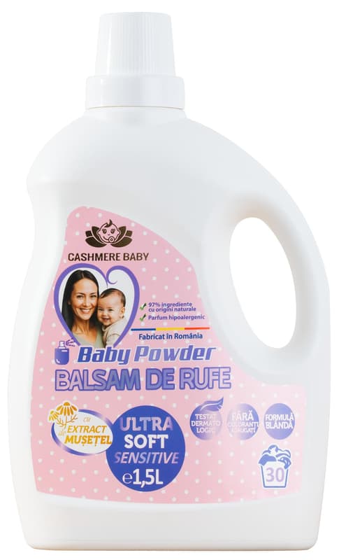 Cashmere Aroma Baby Ultra Soft Sensitive Balsam de rufe cu parfum baby powder, 30 spalari