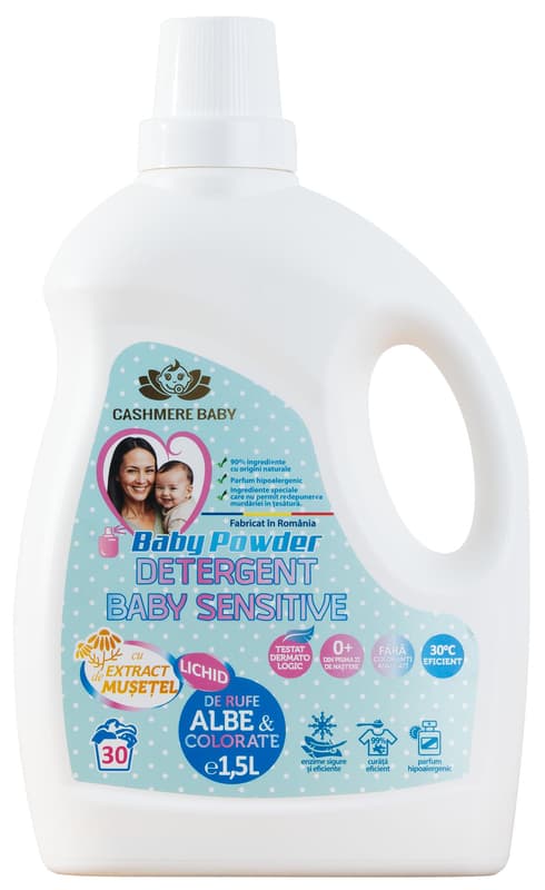 Cashmere Aroma Baby Sensitive Detergent de rufe cu parfum baby powder, 30 spalari