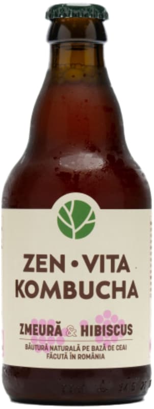 Zenvita Kombucha cu zmeura si hibiscus