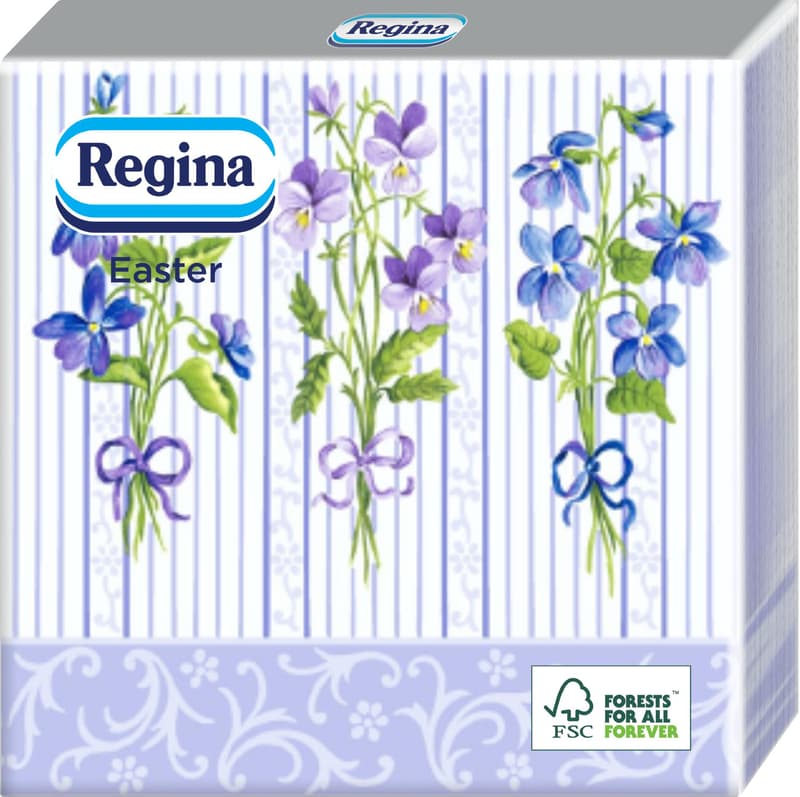 Regina Easter, FSC Servetele masa, 15 bucati, 3 straturi, 6 modele, mix