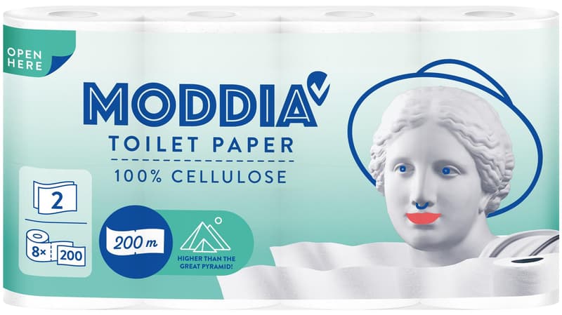 Moddia Hartie igienica 2 straturi, 8 role