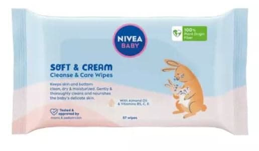Nivea Baby Soft&Cream Servetele umede, 57 buc