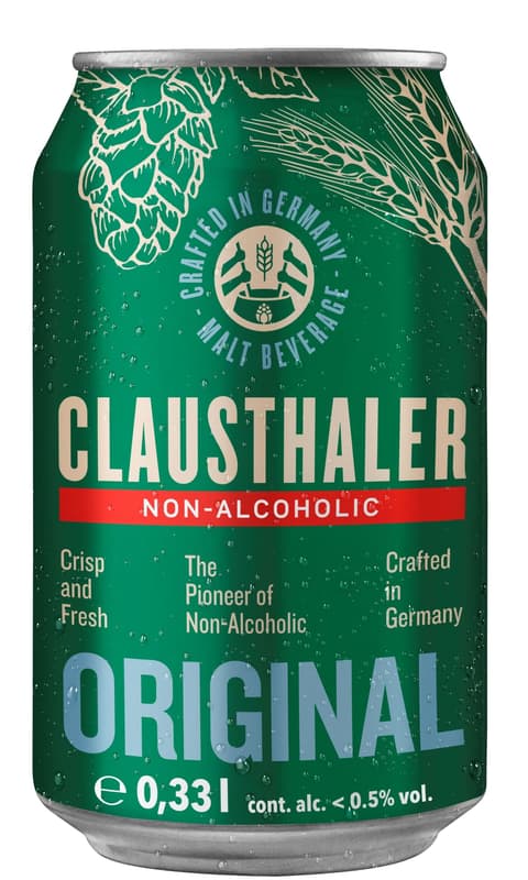 Clausthaler Original Blonde Beer Can