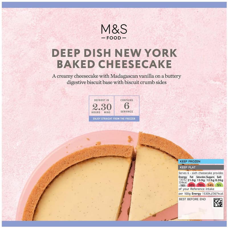 Marks & Spencer Cheesecake cu vanilie si biscuiti
