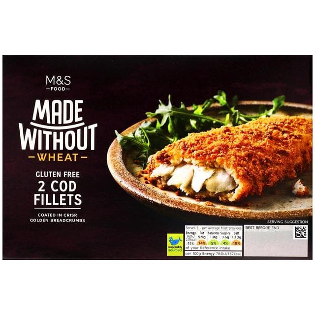 Marks & Spencer Made Without Wheat Gluten Free 2 Cod Fillets