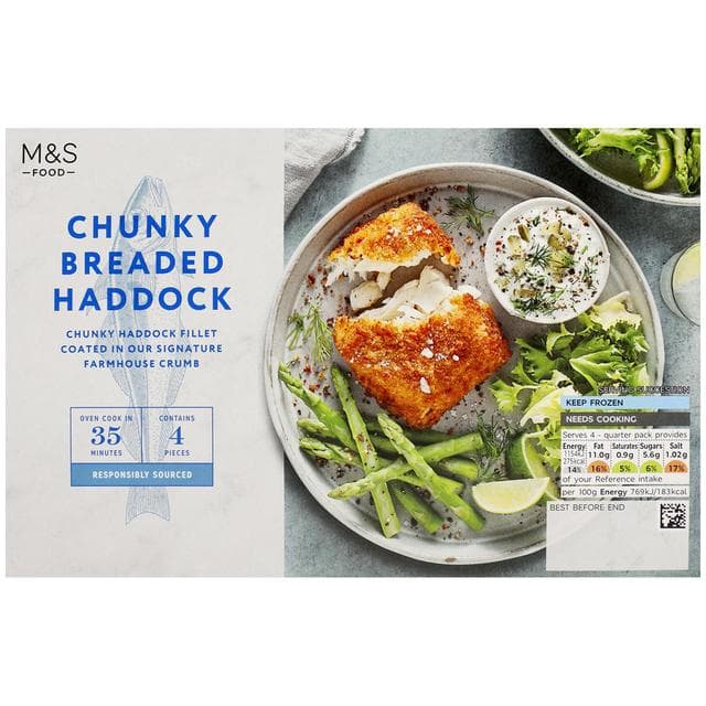 Marks & Spencer Fileuri de eglefin in pesmet 4 x 150g