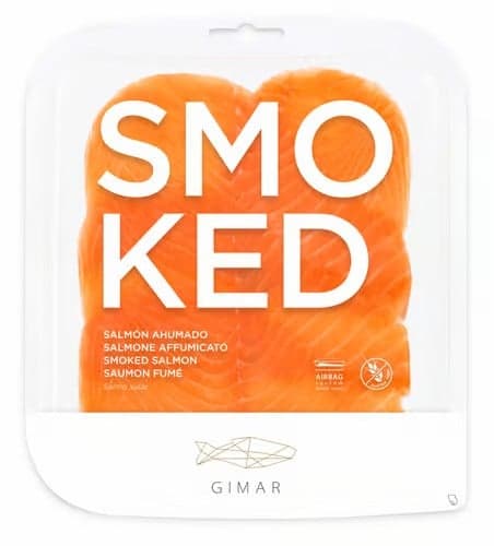 Smoked salmon sliced