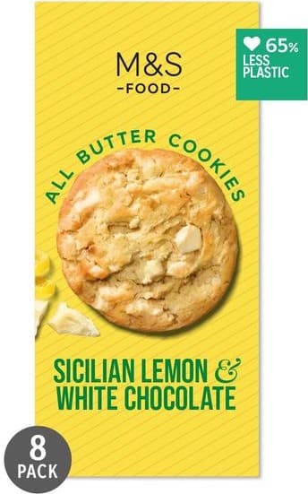 Marks & Spencer Biscuiti cu unt, lamaie siciliana si ciocolata alba