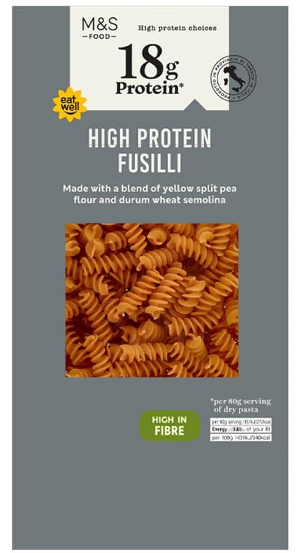 Marks & Spencer Fusilli proteice 18g