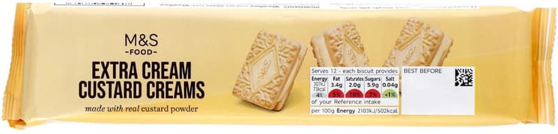 Marks & Spencer Biscuiti cu crema vanilie