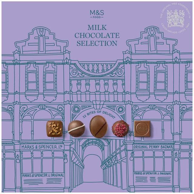 Marks & Spencer Selectie de praline de ciocolata cu lapte cu diverse umpluturi