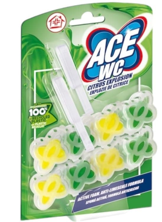 Ace Lemon Toilet Air Freshener, 2x48g