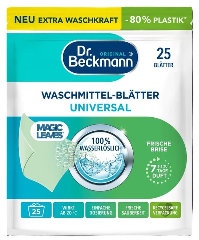 Dr. Beckmann Magic Leaves Laundry Tape Detergent, Universal