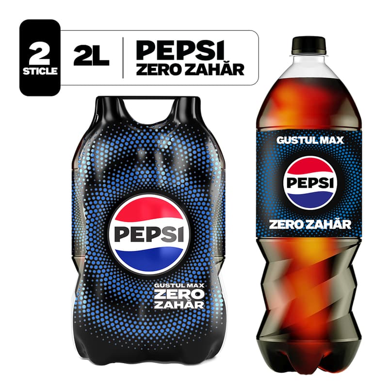 Pepsi Cola Bautura carbogazoasa zero zahar 2 pack pet