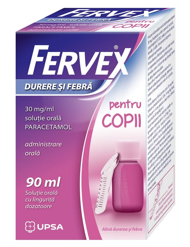 Fervex Durere Si Febra Pentru Copii, 30mg/ml, Solutie Orala