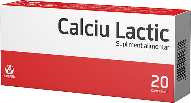 BIOFARM CALCIUM LACTIC 20 TABLETS