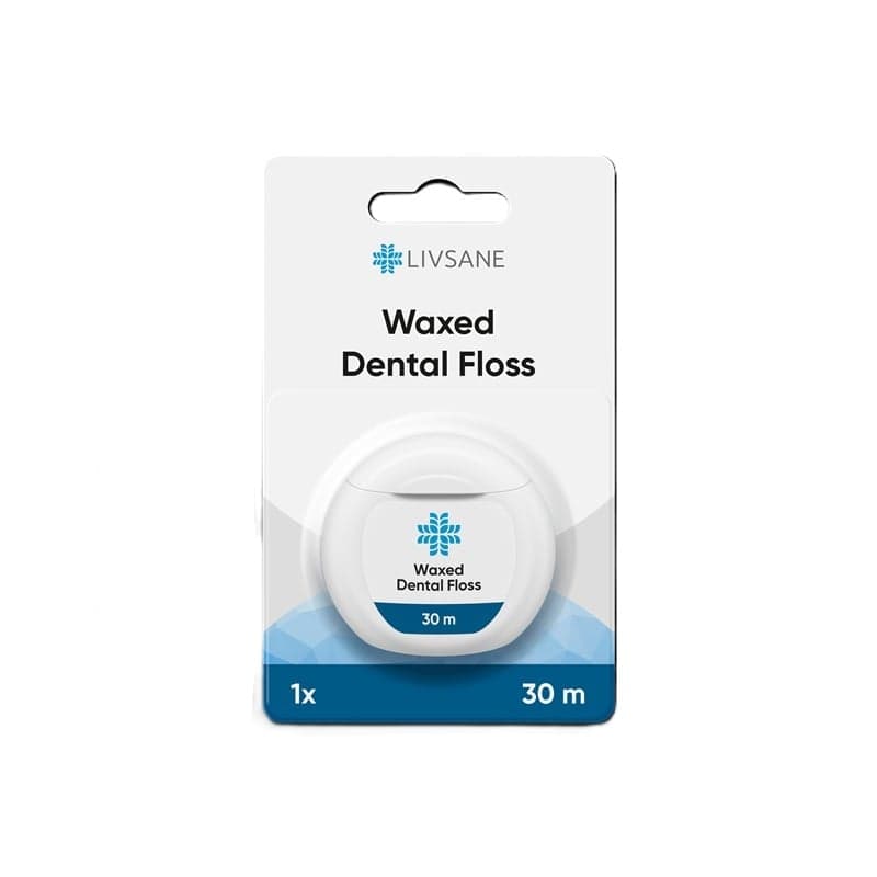 LIVSANE WAXED DENTAL FLOSS 30M
