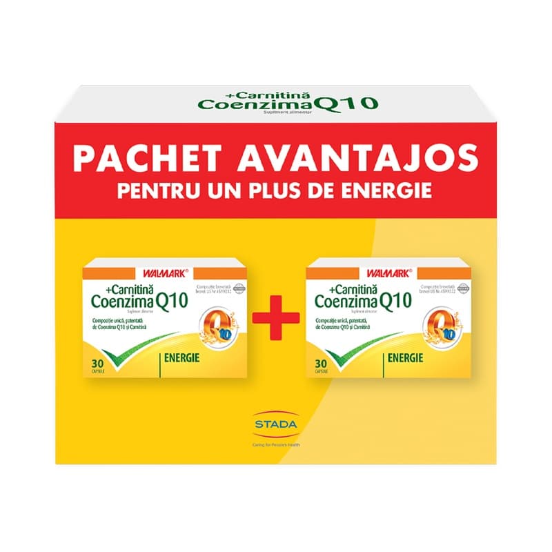 PACHET WALMARK COENZIMA Q10 + CARNITINA 30+30 CAPSULE
