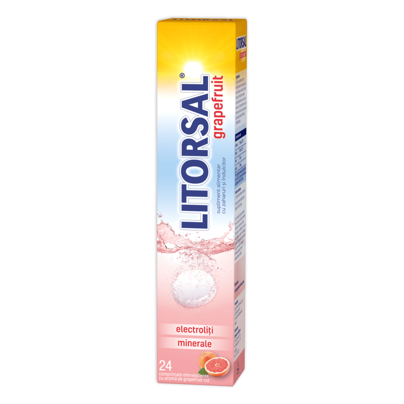 ZDROVIT LITORSAL ELECTROLITI GRAPEFRUIT 24 COMPRIMATE EFFEVERSCENTE