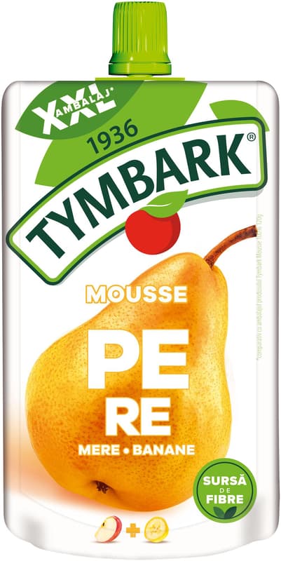 Tymbark Mousse 100% pere mere si banane
