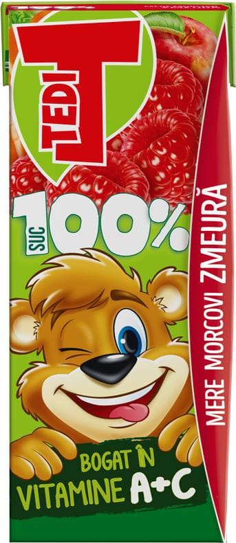 Tedi 100% mere morcovi si zmeura