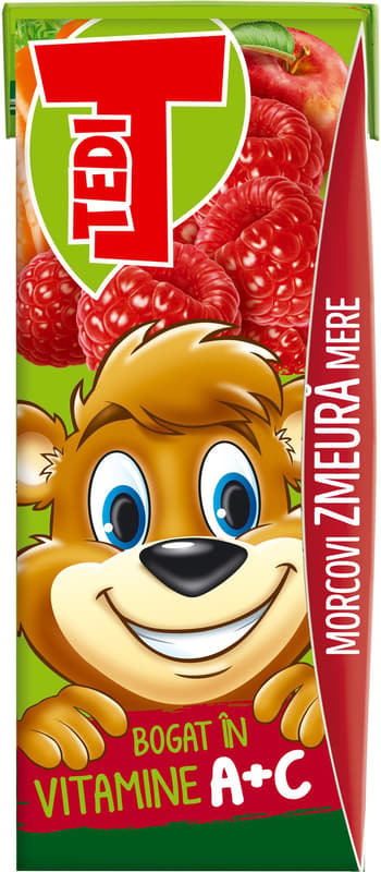 Tedi 100% mere morcovi si zmeura