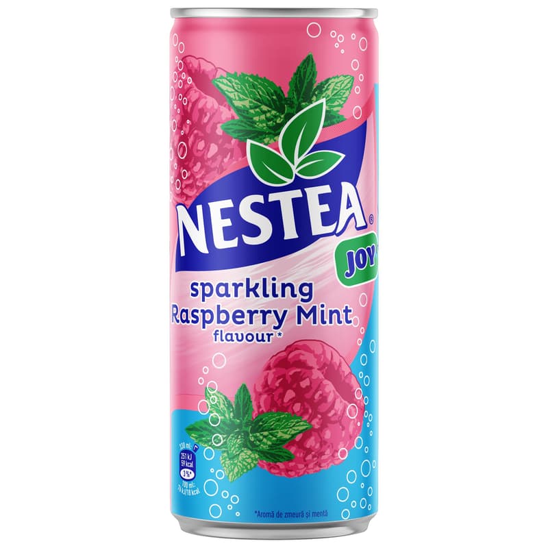Nestea Joy Sparkling Zmeura si Menta Bautura racoritoare carbogazoasa