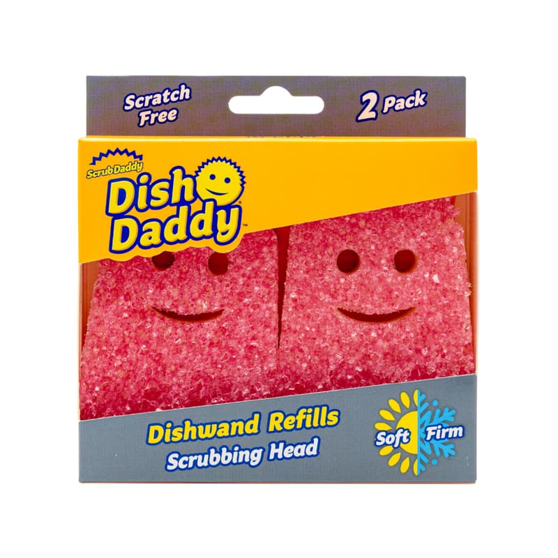 Scrub Daddy Dish Dish sponge with handle and detergent dispenser, pink, 2 pax