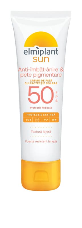 Elmiplant SPF 50 Crema pentru fata cu protectie solara anti pete pigmentare