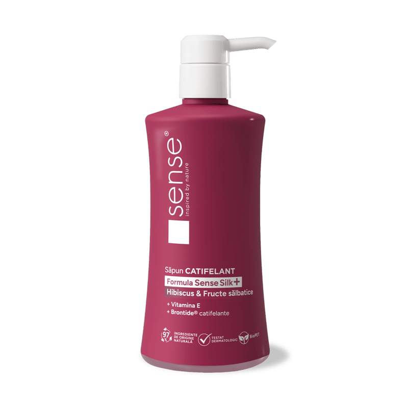 SenseSilk+ Liquid Gel Soap, Hibiscus & Wild Fruits