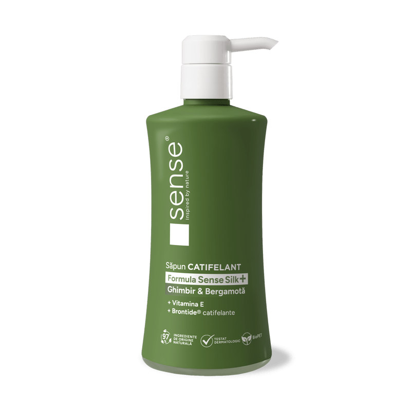 SenseSilk+ Liquid gel soap, ginger & bergamot