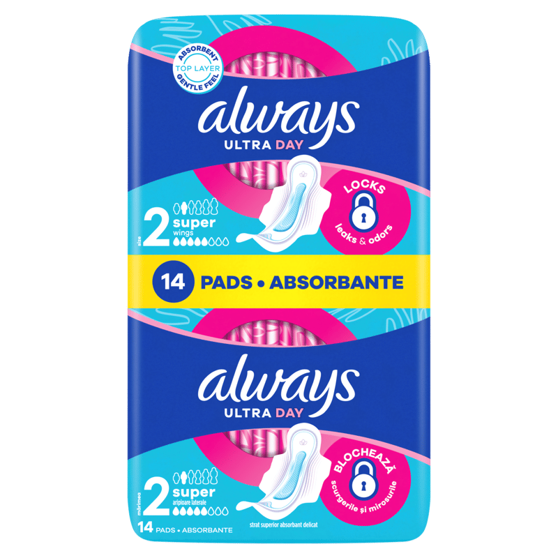 Always Duo Ultra Super Absorbante periodice, marimea 2