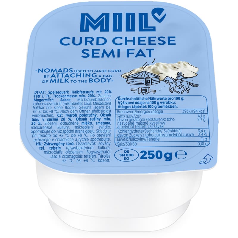 Miil Branza de vaci semi degresata