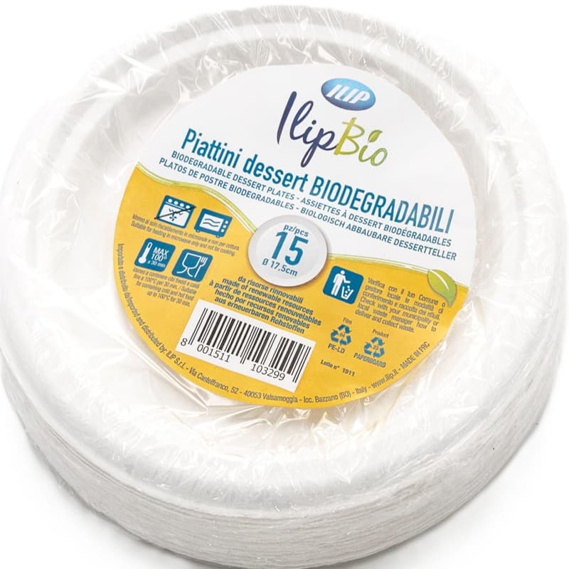 Fibraware Set farfurii desert D17.5cm, biodegradabile, trestie de zahar