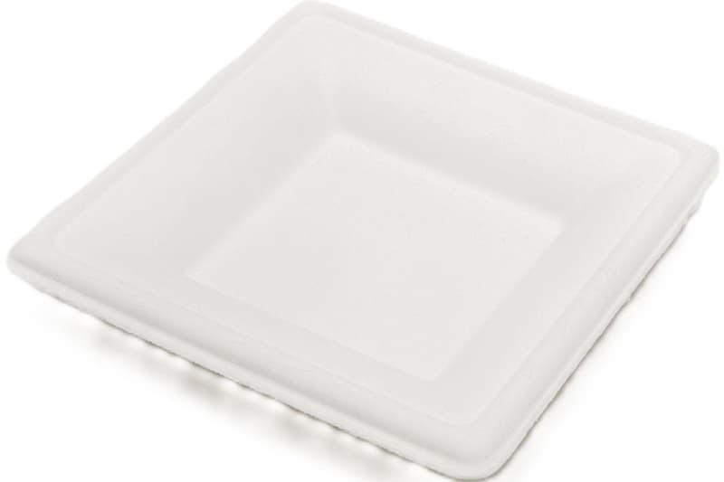 Fibraware Set farfurii patrate S 16x16cm, biodegradabile, trestie de zahar