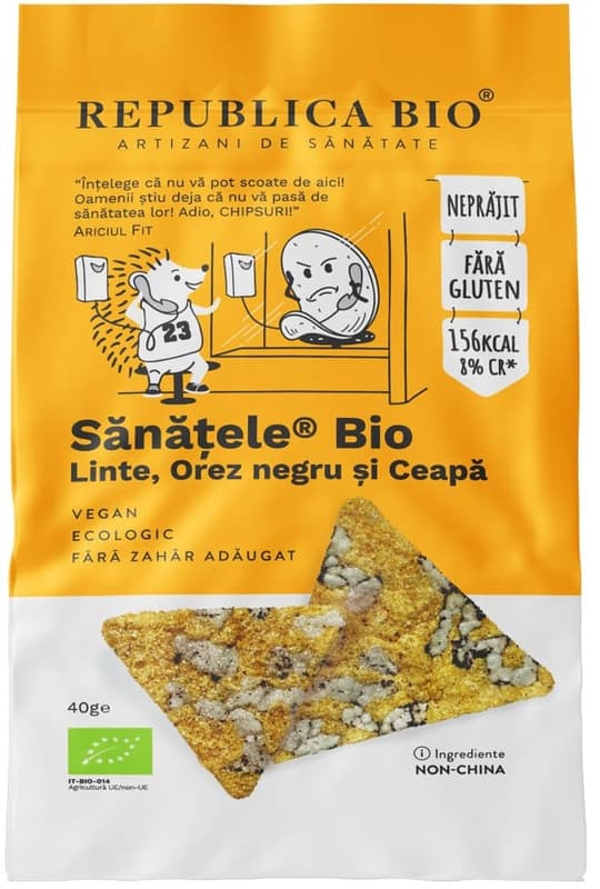Republica Bio ECO Sanatele cu linte, orez negru si ceapa, fara gluten