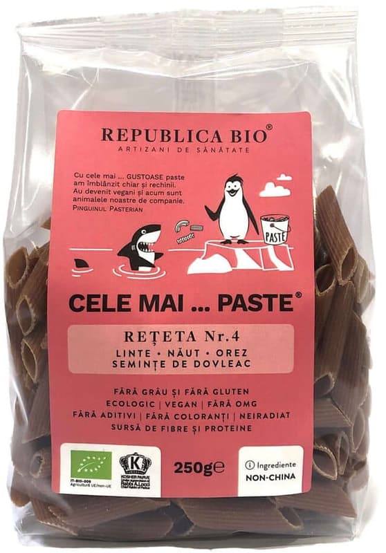 Cele mai... PASTE Recipe 4 Lentils Chickpeas Rice Pumpkin Seeds, gluten-free, organic, Republica BIO, 250g