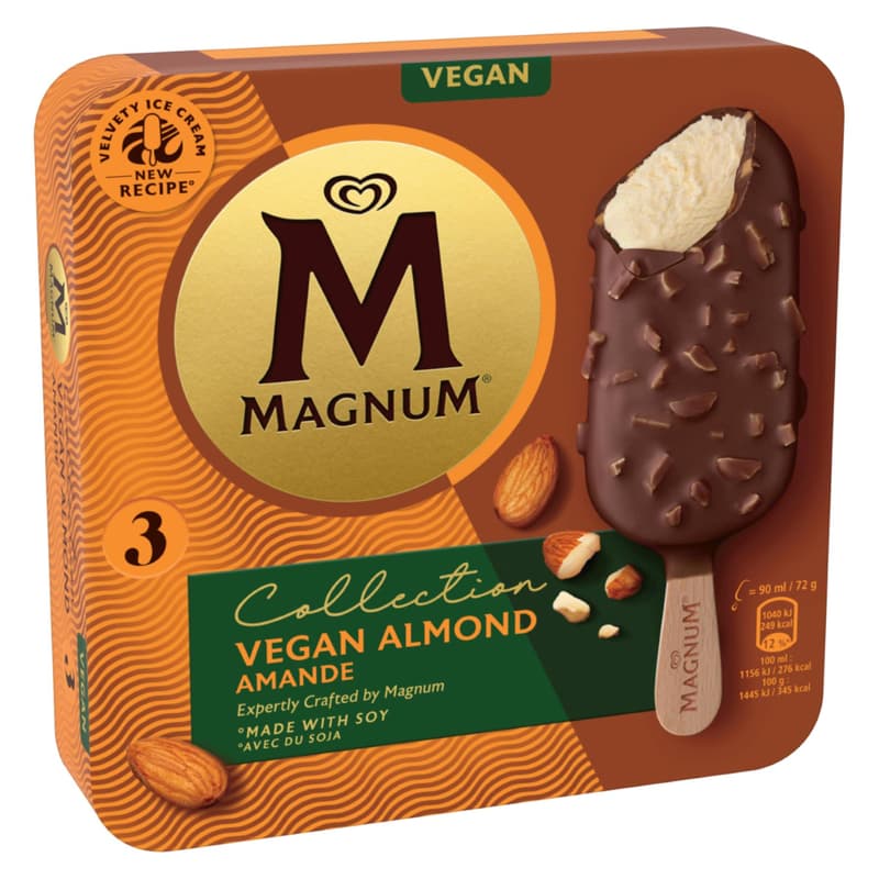 Magnum Vegan Inghetata cu migdale 3x90ml