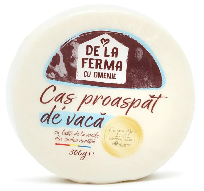 De la Ferma cu Omenie Cas proaspat de vaca