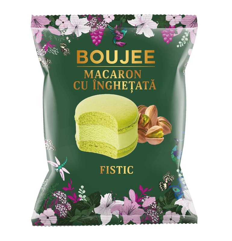 Boujee Macaron cu inghetata cu aroma de fistic
