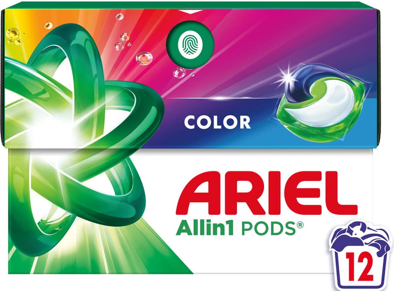 Ariel Detergent capsule pentru rufe colorate, 12 spalari